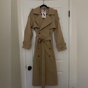 DE ROCOCO - double breasted trench coat - NEW WITH TAGS